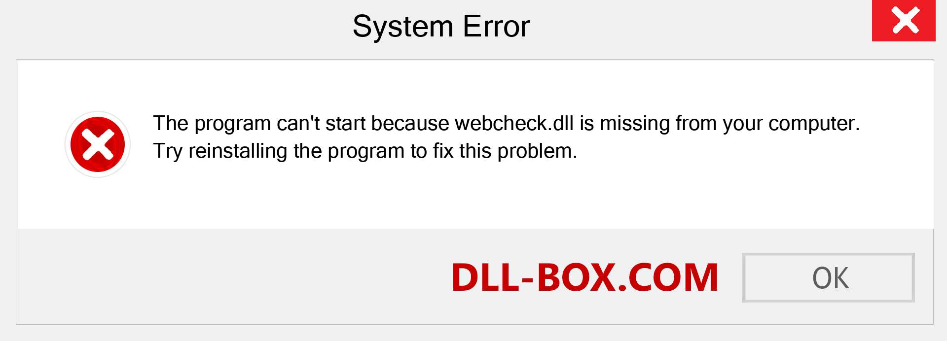  webcheck.dll file is missing?. Download for Windows 7, 8, 10 - Fix  webcheck dll Missing Error on Windows, photos, images